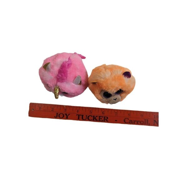 TY Puffies Coconut the Monkey and Fantasia pink Unicorn 4" - Picture 7 of 10